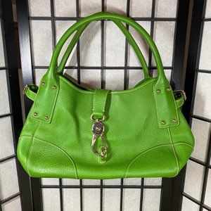 Dooney & Bourke Logo Lock Shoulder Bag Green NWOT